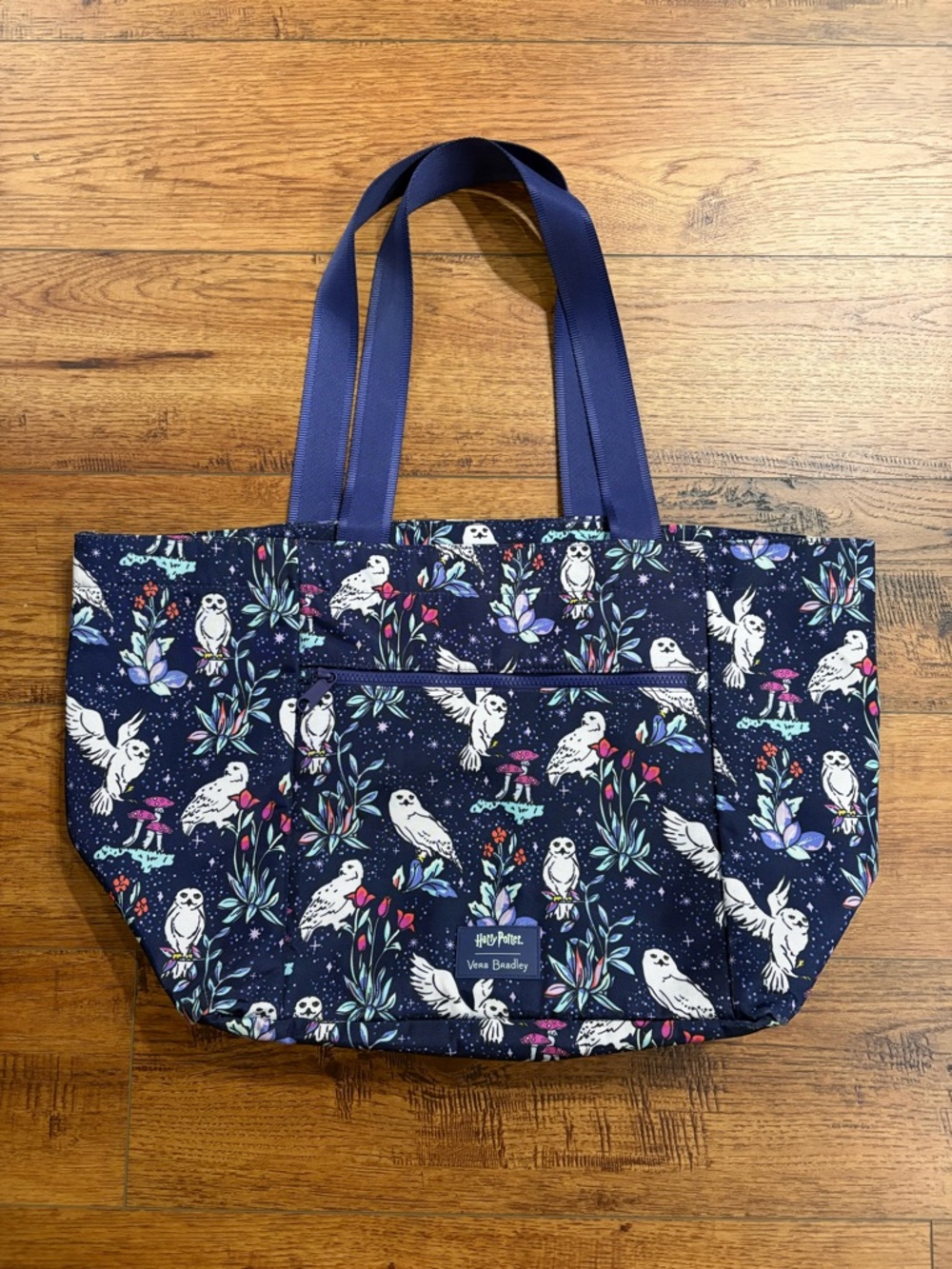 Vera Bradley Navy Owl Print Harry Potter Tote - Forbidden Forest - Picture 2 of 15